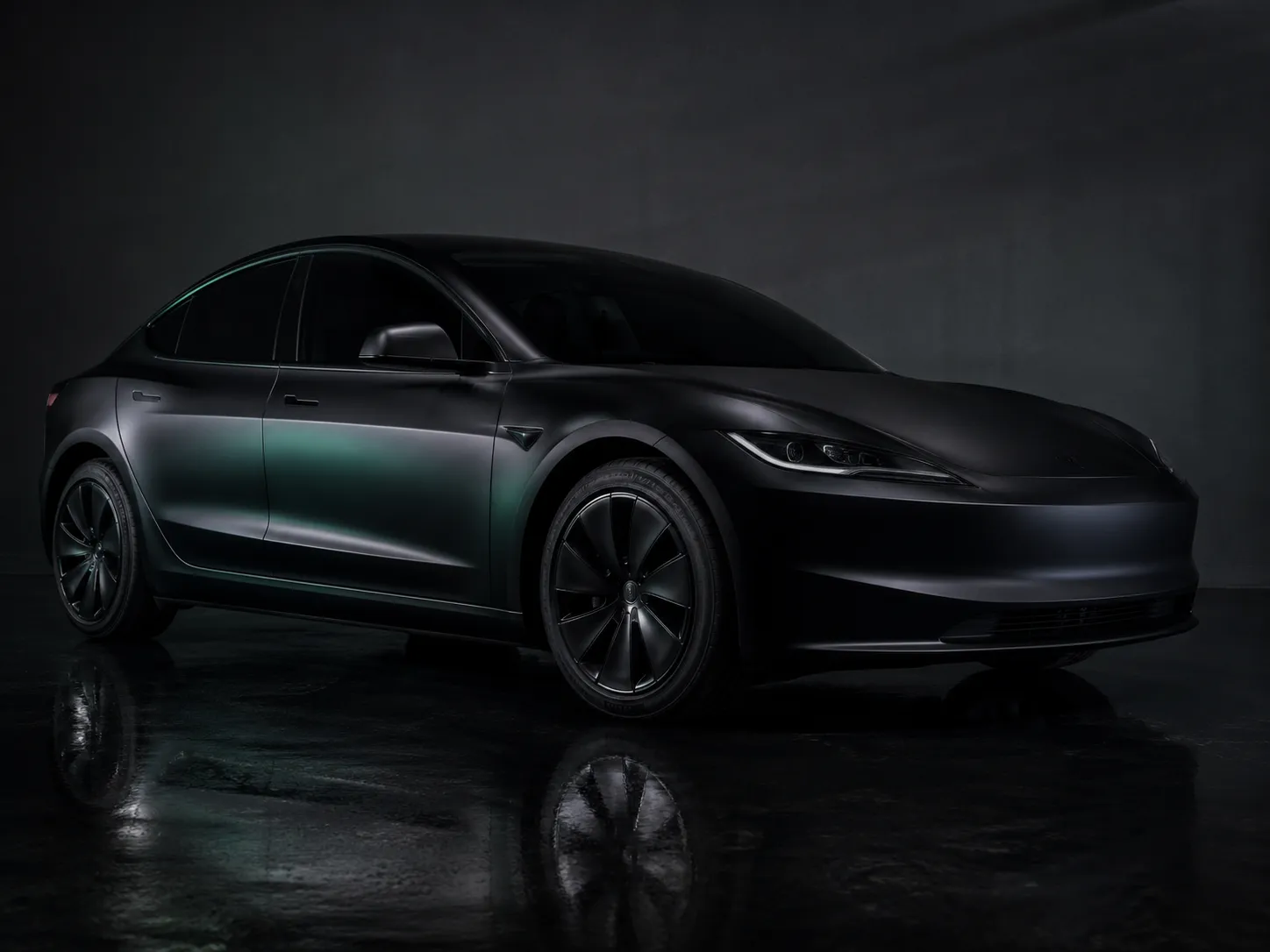 Covering complet noir mat sur Tesla Model 3 — atelier Schiltigheim