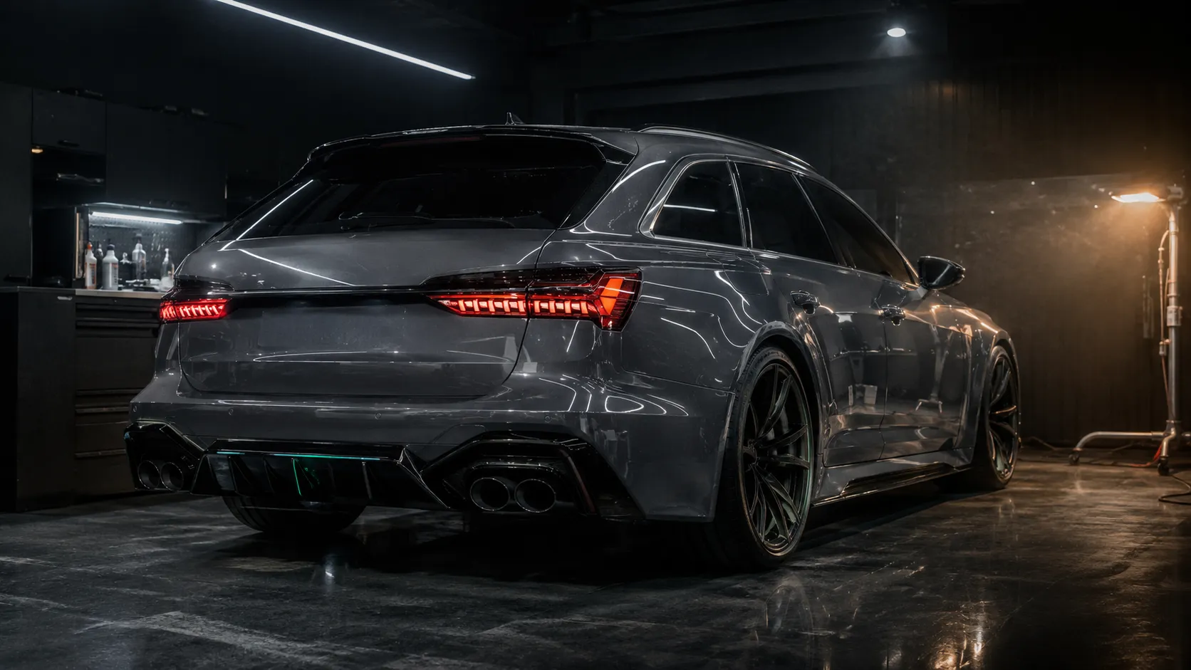 PPF intégral (full body) sur Audi RS6 nardo grey — atelier Bischheim